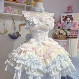 MQTIME  -  Sweet Lolita Young Girls Lolita Fashion Handmade Couture Frilly Dress Princess Core Women Boutique Wedding Party Costume