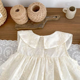 MQTIME  -  New Summer Children Clothes 1-5Yrs Kids Princess Dresses Sleeveless Cotton Lace Splicing Baby Girl Party Dress