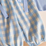 MQTIME  -  3Piece Summer Baby Girl Clothes Korean Fashion Sleeveless Tops+Plaid Pants+Bag Boutique Kids Clothing Children's Sets BC1515