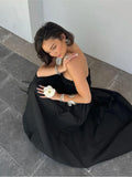 MQTIME  -  Sexy Sleeveless Strapless Long Dress Women Summer 2025 New Fashion Black Slim Dresses Female Cssual Beach Vacation Midi Dress