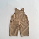  MQTIME  -  Autumn New Children Loose Overalls Solid Boys Vintage Jumpsuit Girls Strap Trousers Baby Casual Overalls Kids Clothes