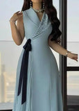 MQTIME  -  Elegant Evening Dresses for Woman Luxury Asymmetric Hem Adjustable Straps Sleeveless Womens Wedding Party Prom Dresses