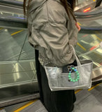 MQTIME  -  Dongda Gate New Silver Large Capaci Faionable mat Handbag Trendy Tote Bag for Women Casual oulder Bag Polyester