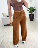 MQTIME  -  Woman Casual Tied Detail Pants with Pocket Temperament Commuting Summer New Daily Clothing Women's Fashion Trousers