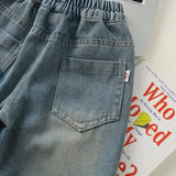 MQTIME  -  New Autumn Infant Baby Boy Jeans Korean Casual Embroidery Outwear Children Boy Denim Pants Loose Elastic Waist Kid Boys Trousers