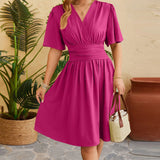 MQTIME  -  Elegant Floral Print Sleeveless Maxi Dress Women Summer Boho V-Neck Casual A-line Dress with Pockets and Belt