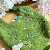 MQTIME  -  Creative Green Plush Bag Embroidered Lamb Wool Daily Storage Bag Embroidered Shoulder Handbag