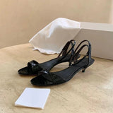 MQTIME  -  New Women's Sandals Exquisite Snake Pattern Low Heel Sandals for Woman Fashion Model Casual Shoes Designer Shoes Sandalias Mujer