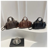 MQTIME  -  Vintage Y2K Aesthetic Fashion Mini PU Leather Rivet Buckle Crossbody Bag Shoulder Bags HandBag Purse Woman Bags