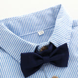 MQTIME  -  2pcs Baby Boys Dress Clothes Toddler Gentleman Outift Long Sleeve Shirt Children Strappy Pants Kid Brouse Formal Girls Fall Suit