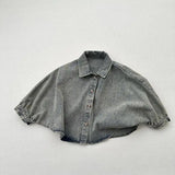 MQTIME  -  Autumn New Children Loose Denim Cardigan Girls Vintage Dolman Sleeve Jacket Fashion Kids Boys Casual Coat Baby Clothes