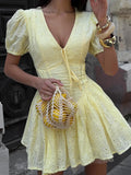 MQTIME  -  Summer New Sexy Waist Cinching Women Strap Dress Simple Embroidery Femalesolid Color Short Dresses