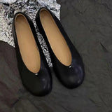  MQTIME  -  Summer New Brand Women Flats Fashion Square Toe Shallow Mary Jane Shoes Soft Casual Ballet Shoes Slingback Shoes Black