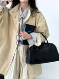 MQTIME  -  High-quality Oversized Stand-collar Trench Coat for Women, Lazy Style Minimalist Outerwear