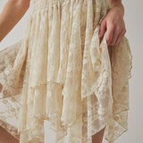 MQTIME  -  Spring/summer Women's Y2k Lace Skirt Lace Pleated Women's Skirt