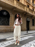 MQTIME  -  Women's Lace Loose Lantern Pants Fashion Commuting Ruffle Casual Wide Leg  Streetwear Daily Trousers New Women Pants 2026