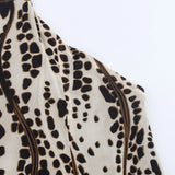  MQTIME  -  Women's Elegant Backless Animal Print Dress Casual Sleeveless Flowing Robe Summer Holiday Beach Wear New Fashion