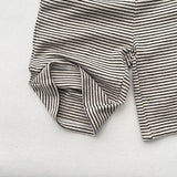  MQTIME  -  Autumn New Children Casual Overalls Cotton Boys Sling Trousers Fashion Kids Jumpsuit Baby Girls Striped Wide Leg Pants