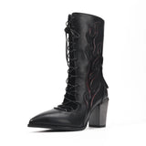 MQTIME  -  New Arrival Womens Shoes Fashion Pointed Head High Heel Boots for Woman Exquisite Motorcycle Boots Designer Shoes Botas De Mujer