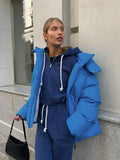 MQTIME  -  Fall Winter Solid Hooded Thick Warm Loose Bread Down Coat For Women Casual Coats Highstreet Feather Parkas Outerwear Lady 2024