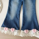 MQTIME  -  Kids Jeans Autumn Spring Girls Denim Pants Fall Princess Kids Baby Trousers 2 3 4 5 6 7Yrs