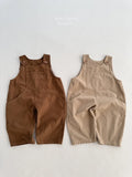  MQTIME  -  Autumn New Children Loose Overalls Solid Boys Vintage Jumpsuit Girls Strap Trousers Baby Casual Overalls Kids Clothes