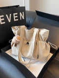 MQTIME  -  Casual Commuter Large Capaci Nylon Tote Bag Women's New 2025 College Student Class Bag Commuter Single oulder Tote Bag