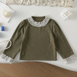 MQTIME  -  Spring Children Girls 2PCS Clothes Set Loose Floral Print Spliced Tassel Kids Girls Sling Dress Suits Girl Lace Undershirt