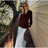 MQTIME  -  Autumn Knit Women's Cardigan Elegant Single Breasted Long Sleeve V-neck Female Sweater Comfortable Lady Thin Knitwear