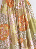 MQTIME  -  A-line Boho Dress Strapless Printed Summer Dress Femme Rayon Floral Straight Chic Maxi Dress Straps Holiday Vestidos
