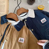 MQTIME  -  Children's Outerwear 2025 Spring and Autumn Season Male Child Labor Outerwear Children's Jackets Boys and Babies Lapel Tops