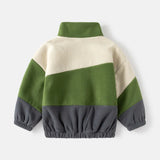 MQTIME  -  Autumn 2024 Infant Baby Boy Outerwear Korean Letter Print Fleece Children Boy Jacket Turtleneck Spliced Long Sleeve Kid Boy Coat