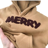 MQTIME  -  New Winter Toddler Girls Hoodies Letter Jacquard Plus Fleece Kids Baby Girls Sweatshirt Hooded Thicken Little Boys Pullovers