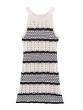 MQTIME  -  Sexy Sleeveless Striped Dress For Women Fashionable Slim Fit Waist Cinched Dresses Lady New Travel Seaside Evening Party Robes