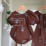  MQTIME  -  New Summer Newborn Baby Girl Romper Flying Sleeve Cotton Mesh Splicing Toddler Baby Girl Jumpsuit 0-24M Baby Girl Clothing