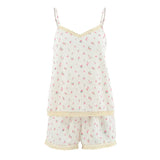 MQTIME  -  Printed Breathable Convex Jacquard Thin Suspender Shorts Lace Pajamas New Home Wear