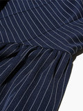 MQTIME  -  Navy Blue Striped Halter Mini Dress For Women Sexy Sleeveless A-line Mini Summer Party Swing Dresses High Street Robe D474
