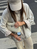 MQTIME  - Autumn Elegant Linen Solid Loose Stand Collar Buckle Jacket 2024 Women's Long Sleeves Coat Office Lady Streetwear Jacket