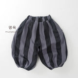  MQTIME  -  New Children Warm Fleece Pants Boys Girls Striped Casual Pants Baby Plus Velvet Thick Trousers Kids Harem Pants