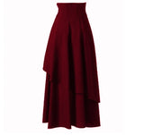 MQTIME  -  European and American Spicy Girl Irregular Gothic Half Skirt Instagram Solid Color Hanging sensation Popular 5-color Long Skirt