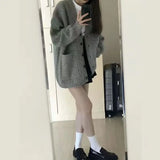 MQTIME  -  New Autumn Winter Sweater Women's High End Loose Knitting Cardigan Lazy Vibe Long Loose Sweater
