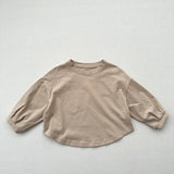 MQTIME  -  Autumn New Children Long Sleeve T Shirts Solid Baby Boys Casual T Shirts Cotton Girls Loose Bottoming Tops Kids Clothes