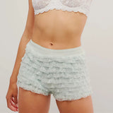 MQTIME  -  Women Lolita Bloomers Cute Ruffle Lace Trim Pumpkin Pants Sexy Boy Shorts Layered Bottoms Y2k Fairy Sweet Pettipants