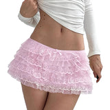 MQTIME  -  New sweet lace hot pants pure desire lotus leaf hem cake skirt pants