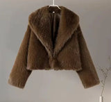 MQTIME  -  Autumn Winter New Women's Fox Fur Black Coat Fur Jacket Babes