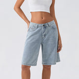 MQTIME  -  Women's Jean Shorts Y2k Loose Denim Baggy Bermuda Shorts Low Rise Wide Leg Trendy Casual Summer Denim Shorts