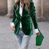 MQTIME  -  Outerwear For Women Long Sleeve Turn Down Collar Loungewear Jackets Solid Single Button Cardigan Coats Streetwear