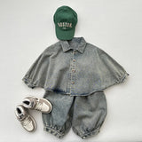 MQTIME  -  Autumn New Children Loose Denim Cardigan Girls Vintage Dolman Sleeve Jacket Fashion Kids Boys Casual Coat Baby Clothes