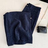  MQTIME  -  Fashion Corduroy Casual Pants for Women Spring Autumn New High Waist Straight Pants Korean Style Versatile Loose Trousers