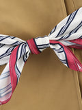 MQTIME  -  Autumn Winter Fashion Double Breasted Zipper Scarf Decor Trench Coat Women Elegant Streetwear
